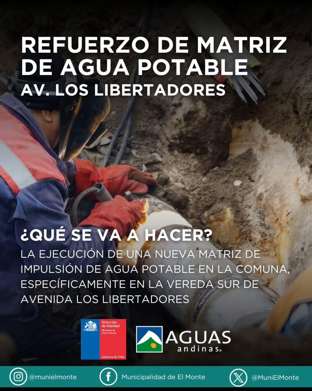 REFUERZO DE MATRIZ DE AGUA POTABLE AV. LOS LIBERTADORES